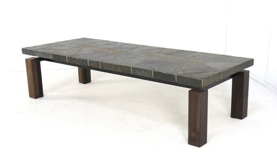 Image 1 of Vintage salontafel 'Fish' brutalist 