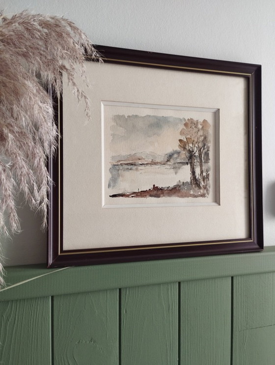 Image 1 of RAY DAVID, Autumn Landscapes. Pair of framed watercolors.
