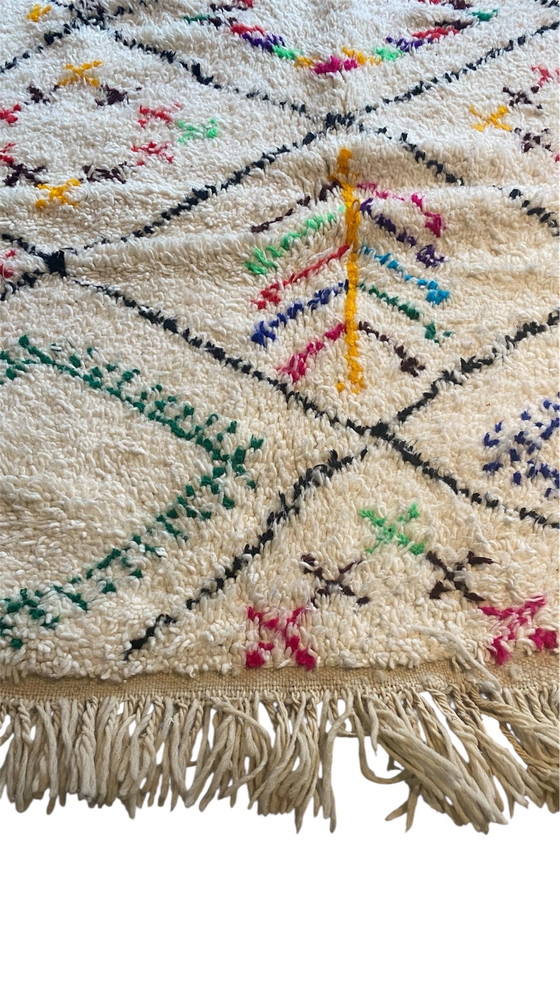 Image 1 of Authentic Handmade Berber Carpet – 100% Wool – 260 x 150 cm – Colorful Beni Ourain Style – Atlas Mountains