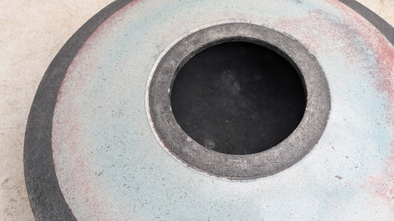 Image 1 of Jarrón/Maceta: Platillo Volador de Cerámica Raku.