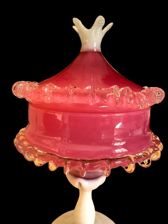 Magnifique bonbonnière en verre Murano MCM Empoli – Objets déco, Glass, Murano Glass (photo 4 of 5)