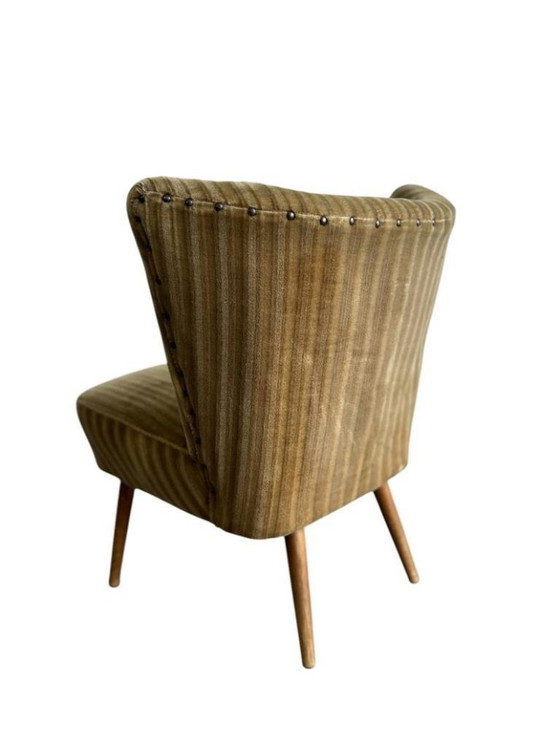 Image 1 of Fauteuil cocktail vintage doré / fauteuil une place