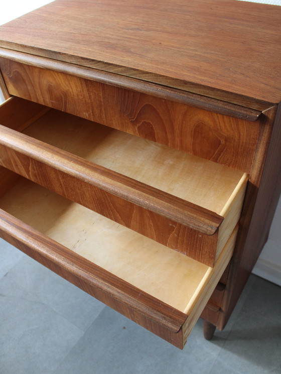 Image 1 of Vintage Deense ladekast in teak, smal!