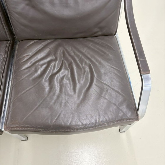 Knoll Art Collection Leather Bench, Rudolf B. Glatzel – 2 seaters, Metal (photo 10 of 12)