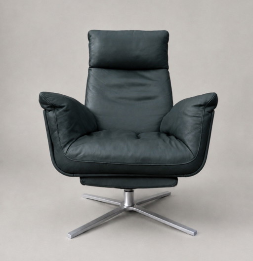 2 sillones FSM Shelby – Cuero color petróleo – fauteuils, Leather, Metal (photo 2 of 15)