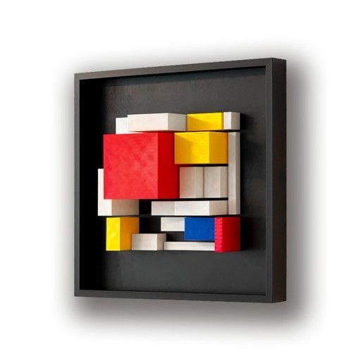 Anklänge an Mondrian – wanddecoratie, Wood, Plastic (photo 2 of 13)
