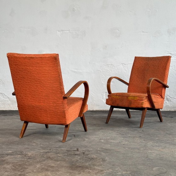 Image 1 of Pair of Romanian Armchairs, 1960s - Restoration Project