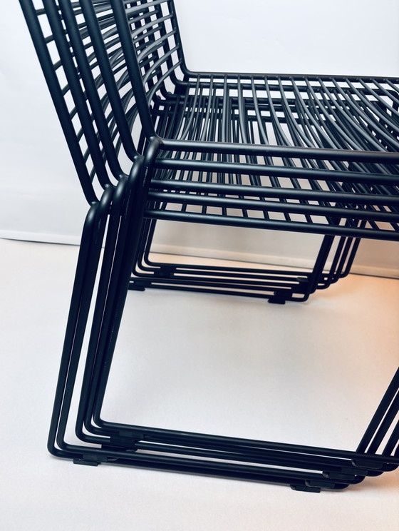 Image 1 of Sedie da pranzo HAY Hee – Set di 10 + 10 cuscini – Nere – Ottime condizioni