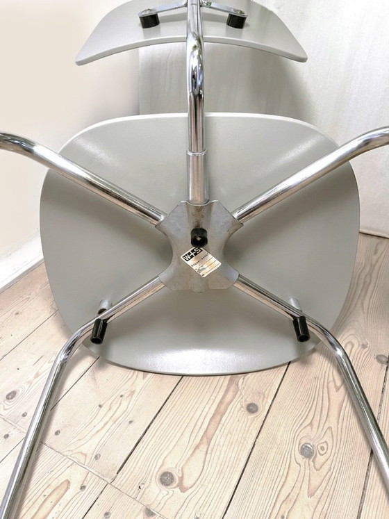 Image 1 of Original PAIR OF Egon Eiermann SE68 chairs by Wilde + Spieth. Price is for 2 chairs. More stackable chairs available.