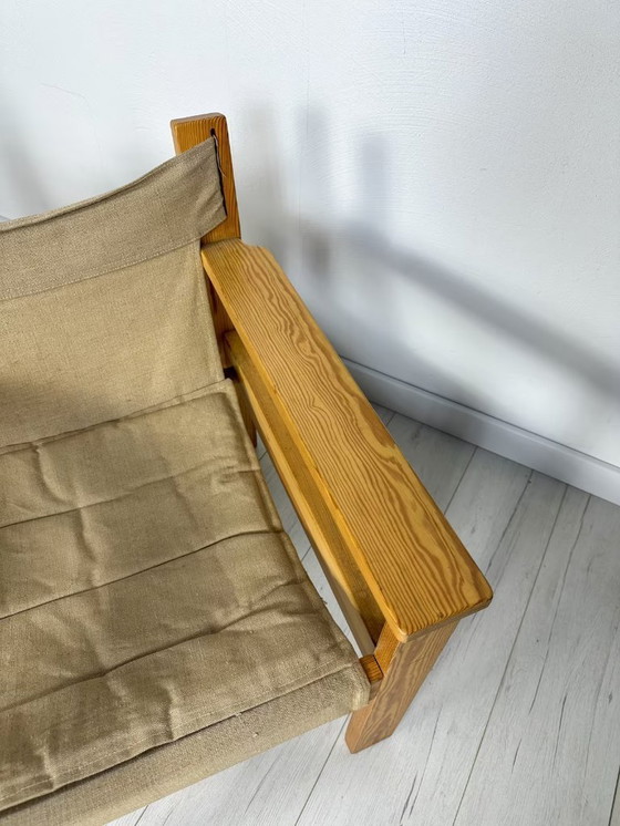 Image 1 of 2x Sedie da salotto in pino e tela di Erik Wørts per IKEA anni '70