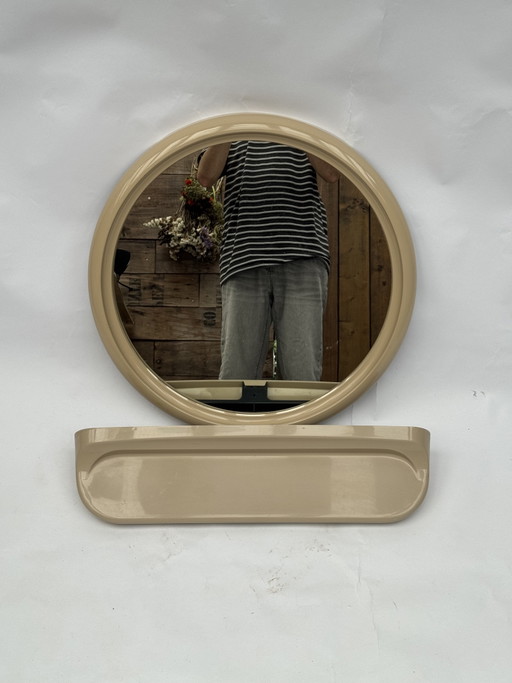 Rare Curver Space Age Bathroom Mirror & Shelf Set | Dutch Design 1970s