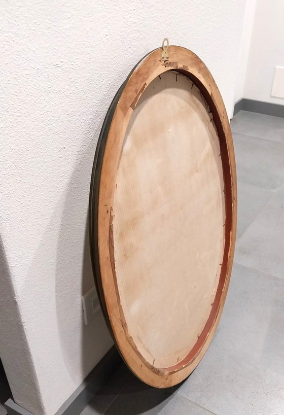 Image 1 of Vintage Oval Gold Mirror 80 cm – Wide Elegant Frame