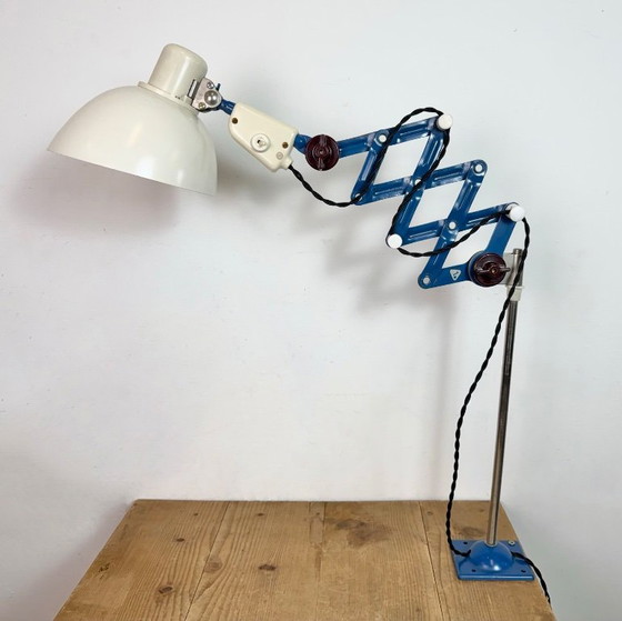 Image 1 of Industrial East German Scissor Lamp from VEB Zweckleuchtenbau Dresden, 1950s