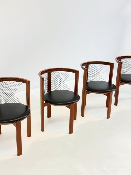 Set of Tranekær String chairs by Niels Jørgen Haugesen