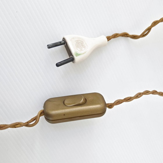 Image 1 of Vintage 1970s table lamp signed Sciolari, bronze and gilt brass, 70s