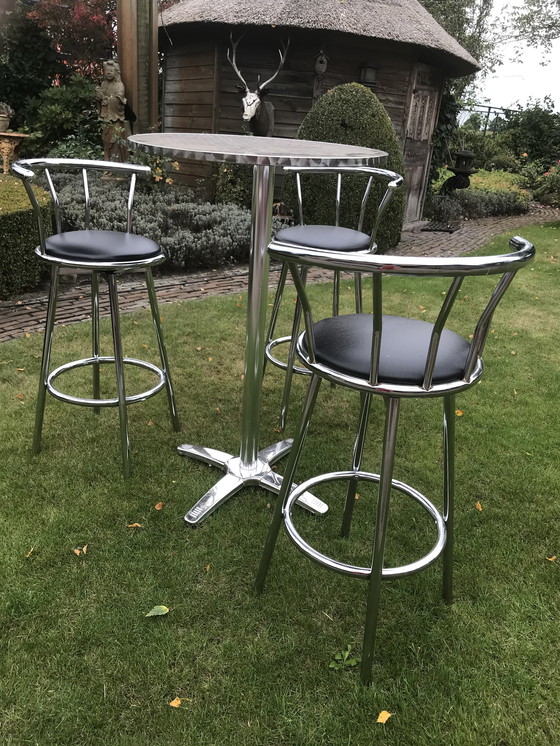 Image 1 of Bar table with 2 stools from 1970-1975