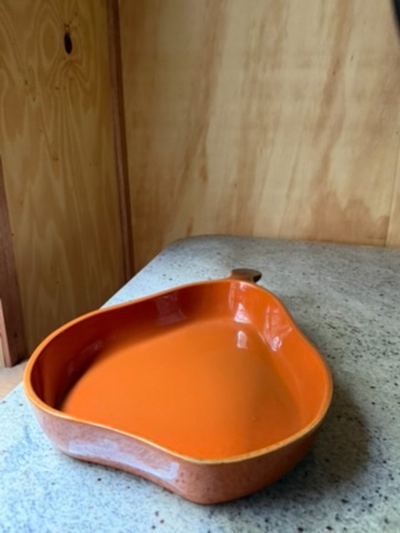 Vintage BCI Bretagne France Pear Shaped Baking Dish - Burnt Orange Glazed Ceramic - French Country Kitchen (photo 8 of 19)