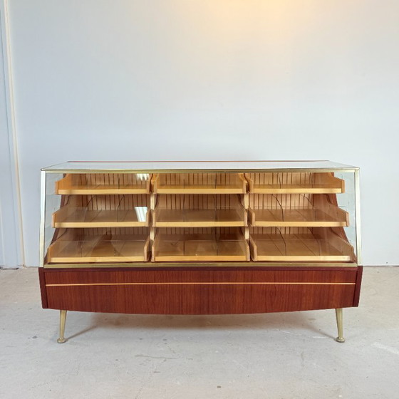 Image 1 of Bancone vintage in teak con 9 cassetti, A. Ahlström