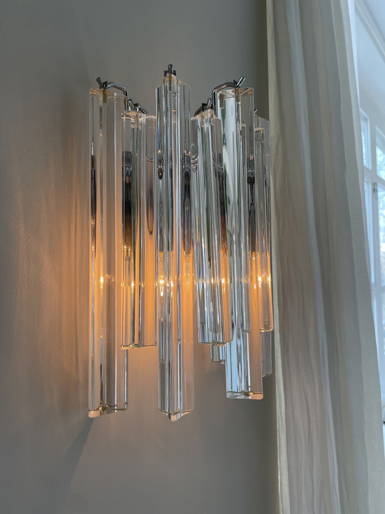 Image 1 of Appliques en verre clair Tiedri, 1960, ensemble de 2