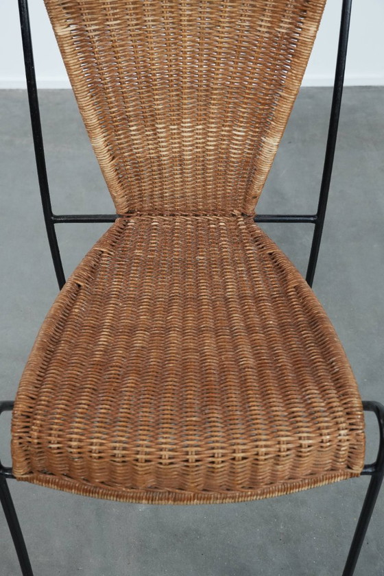 Image 1 of Vintage design chair by Frederick Weinberg with a cast iron frame