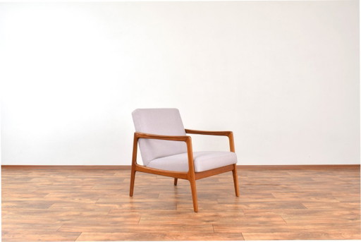 Mid-Century Swedish Teak Lounge Chair by Alf Svensson for Dux, 1960s. – fauteuils, Textile, Wood