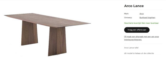 Image 1 of ARCO Lance eettafel – Amerikaans noten – Nederlands design – 90 x 210 cm