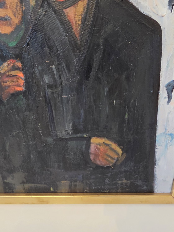André Bulthé (1923–1996) – Portrait expressif de quatre figures – Huile sur toile – Peintures et dessins (photo 10 of 12)