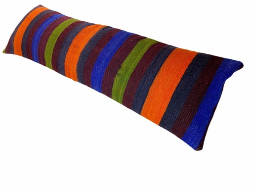 Funda de cojín única de kilim y alfombra – 120 x 40 cm