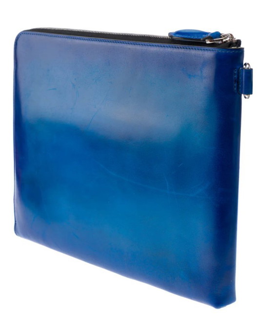 Image 1 of Borsa NON SIGNE / UNSIGNED in Cuir Bleu - 103447