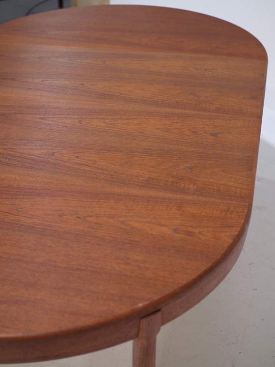 Image 1 of Uitschuifbare ronde eettafel teak Deens vintage jaren '60