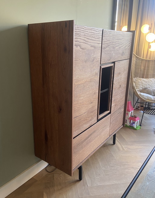 Xooon Halmstad Highboard-Schrank mit Beleuchtung