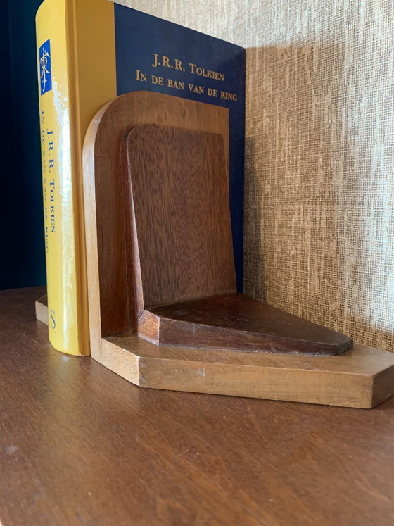 Vintage Wooden Bookends - Art Deco / Amsterdam School – Decorative Objects (photo 5 of 5)