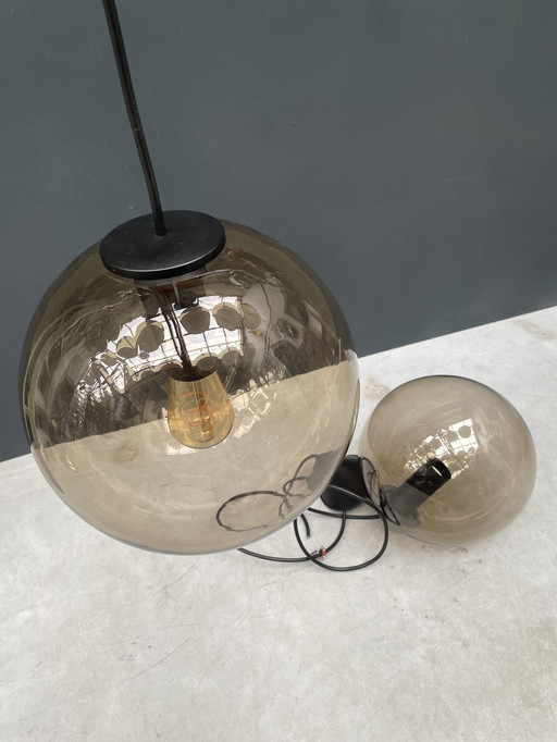 Rookglazen Schullampen, 70er Jahre