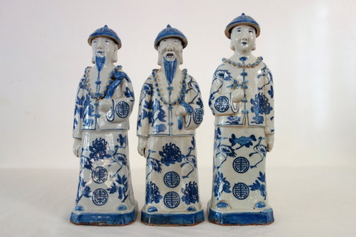 3 keizerbeeldjes, China, begin 20e eeuw