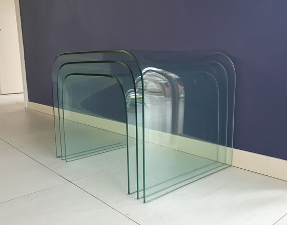 Image 1 of FIAM Italy 'Ponte' Glasbeistelltische (3)