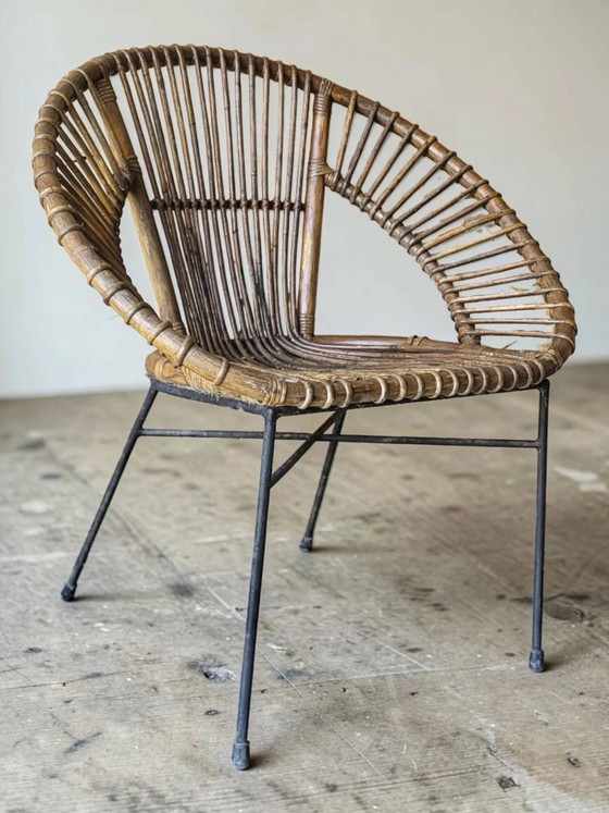 Poltrona in rattan anni '60 (*2) – Sedie da giardino, Wicker, Metal, Vintage (photo 10 of 15)