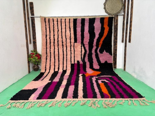 Handmade Moroccan decorated rug 250cm x 150cm