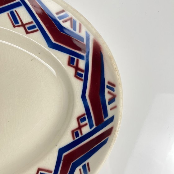 Image 1 of Antique oval platter "Babylon", Badonviller, 1900