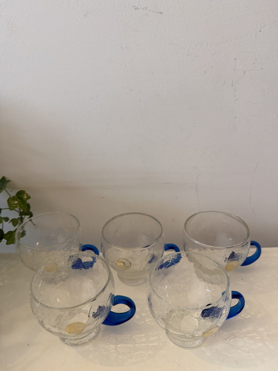 Image 1 of Cracked Glass Cups 60s/70s