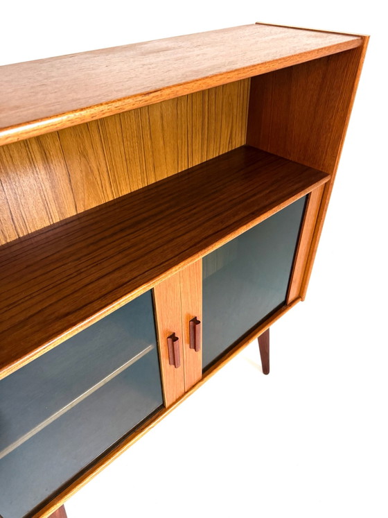 Librerie vintage danesi in teak anni '70, Legno, Vetro, Marrone (foto 9 di 10)