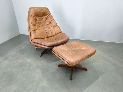 MS68 Lounge Chair and Ottoman by Madsen & Schubell, 1960s