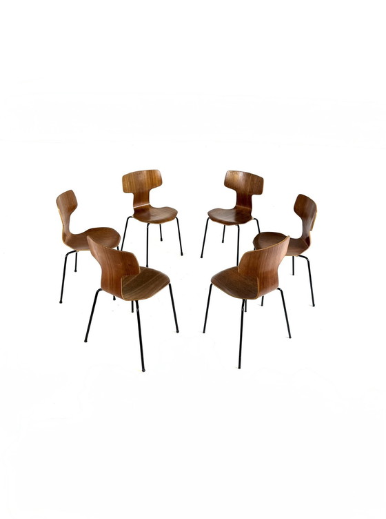 Image 1 of 6x modèle vintage 3103 'Hammer', Fritz Hansen '60