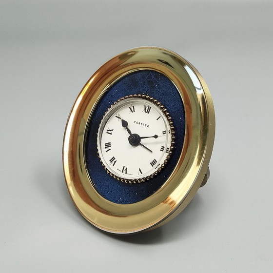 Image 1 of 1960s Gorgeous Cartier Desk Travel Alarm Clock Pendulette. Made in Swiss