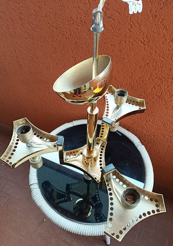 Image 1 of Gaetano Sciolari Rarissimo Lampadario Cascade  Hollywood Regency - 7 luce -  Vintage anni '70