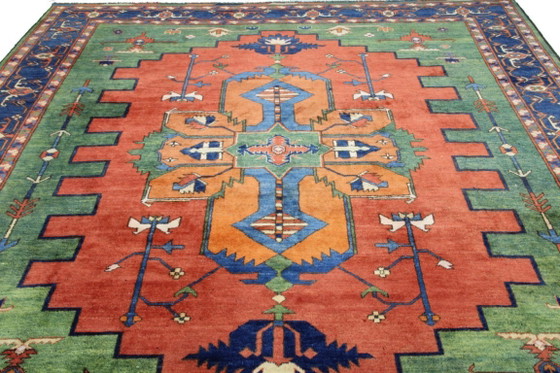 Image 1 of Russische antieke Kaukasische Ghazni Kazak Shirvan, meer dan 100 jaar oud, 314 x 265 cm