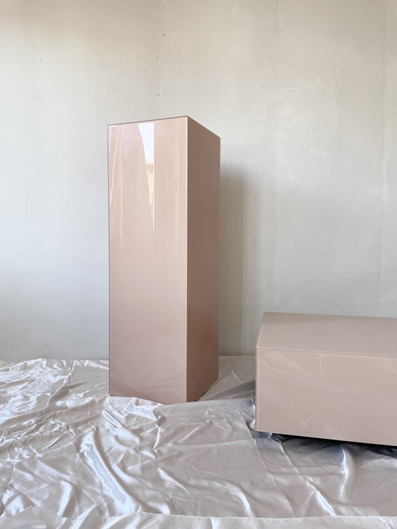 Image 1 of HK Living glass coffee table + pillar set