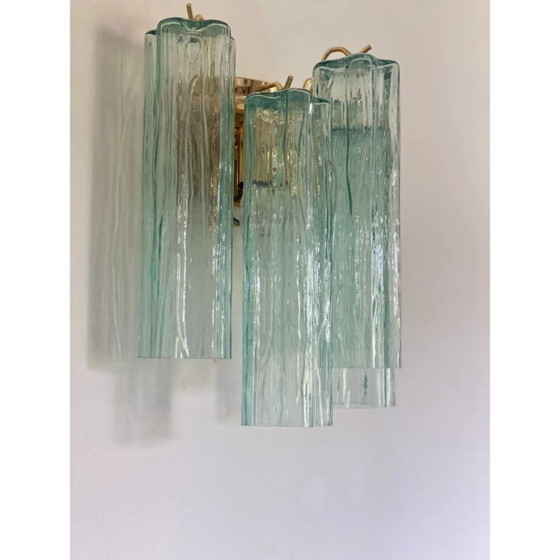 Image 1 of Applique da parete Tronchi in stile Murano verde