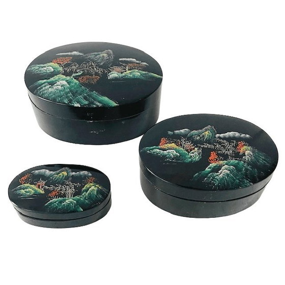 Image 1 of Set di lakdoosjes cinesi d'epoca