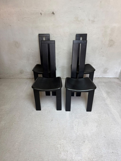 Vier Esszimmerstühle von Pietro Costantini