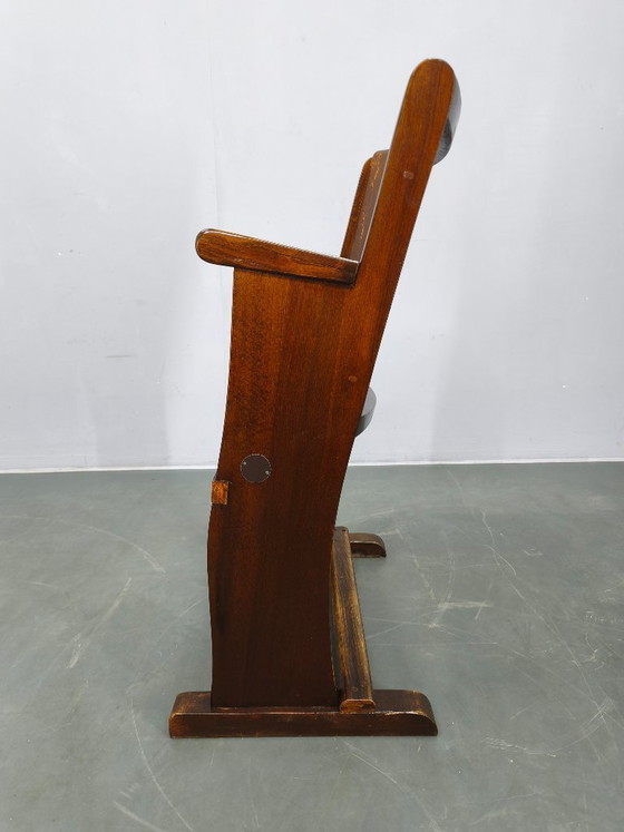 Image 1 of 1940s Thonet Style Cinema Chair, Beech Wood Folding Seat